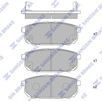 Hi-Q SP1154 - Kit de plaquettes de frein, frein à disque cwaw.fr