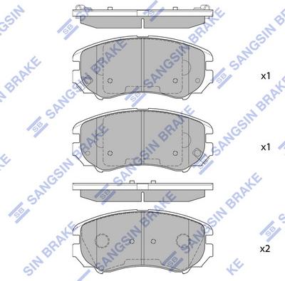 Hi-Q SP1155 - Kit de plaquettes de frein, frein à disque cwaw.fr