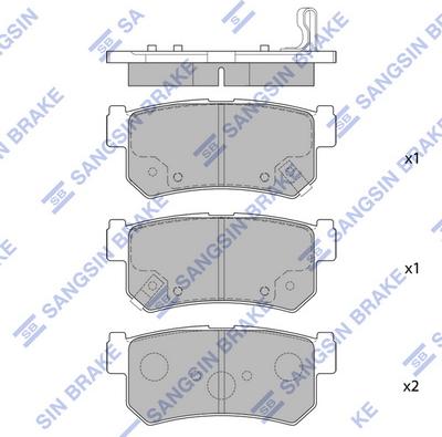 Hi-Q SP1151 - Kit de plaquettes de frein, frein à disque cwaw.fr