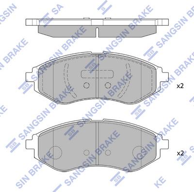 Hi-Q SP1158 - Kit de plaquettes de frein, frein à disque cwaw.fr