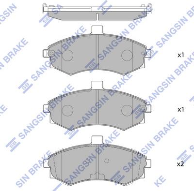 Hi-Q SP1152 - Kit de plaquettes de frein, frein à disque cwaw.fr