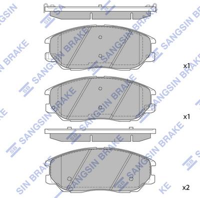 Hi-Q SP1161 - Kit de plaquettes de frein, frein à disque cwaw.fr