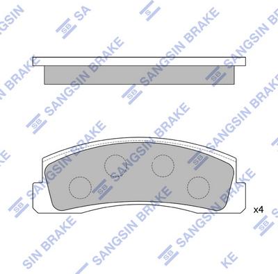 Hi-Q SP1168 - Kit de plaquettes de frein, frein à disque cwaw.fr