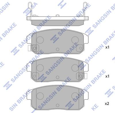 Hi-Q SP1163 - Kit de plaquettes de frein, frein à disque cwaw.fr