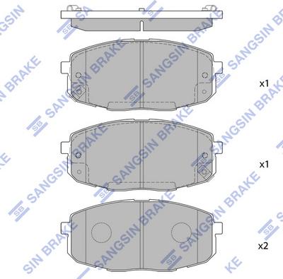 Hi-Q SP1162 - Kit de plaquettes de frein, frein à disque cwaw.fr