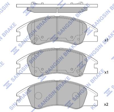 Hi-Q SP1167 - Kit de plaquettes de frein, frein à disque cwaw.fr