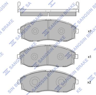 Hi-Q SP1100 - Kit de plaquettes de frein, frein à disque cwaw.fr