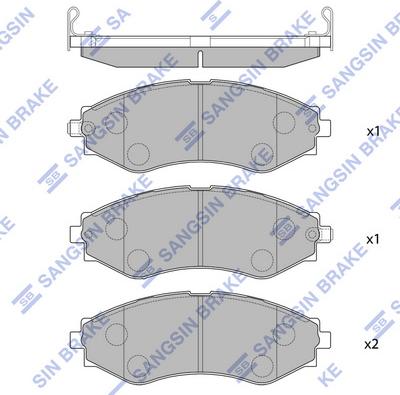 Hi-Q SP1103 - Kit de plaquettes de frein, frein à disque cwaw.fr