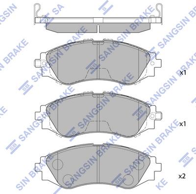 Hi-Q SP1102 - Kit de plaquettes de frein, frein à disque cwaw.fr