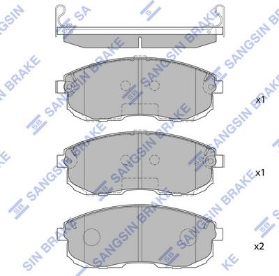 Hi-Q SP1107-F - Kit de plaquettes de frein, frein à disque cwaw.fr