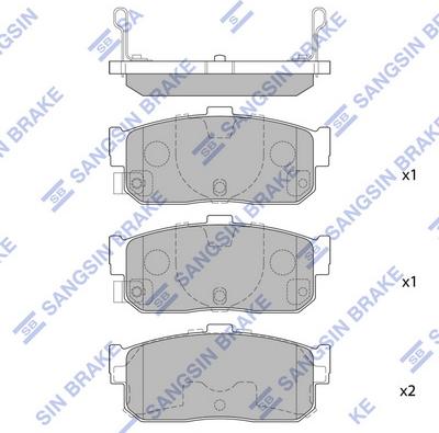 Hi-Q SP1107R - Kit de plaquettes de frein, frein à disque cwaw.fr