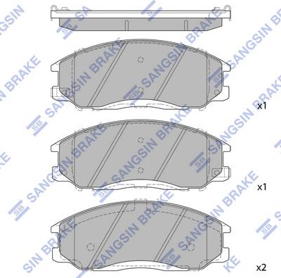 Hi-Q SP1115 - Kit de plaquettes de frein, frein à disque cwaw.fr