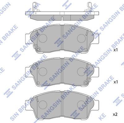 Hi-Q SP1110 - Kit de plaquettes de frein, frein à disque cwaw.fr