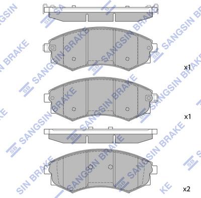 Hi-Q SP1111 - Kit de plaquettes de frein, frein à disque cwaw.fr