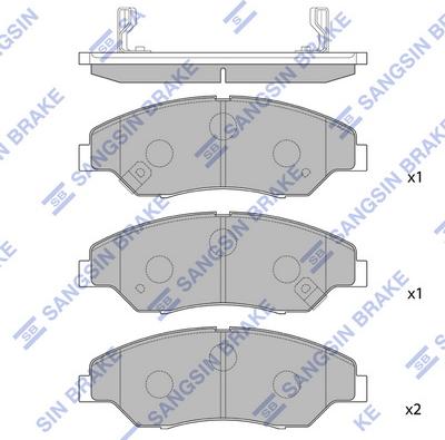 Hi-Q SP1118 - Kit de plaquettes de frein, frein à disque cwaw.fr