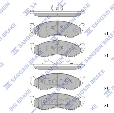 Hi-Q SP1112 - Kit de plaquettes de frein, frein à disque cwaw.fr