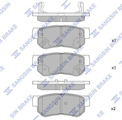 Hi-Q SP1117 - Kit de plaquettes de frein, frein à disque cwaw.fr