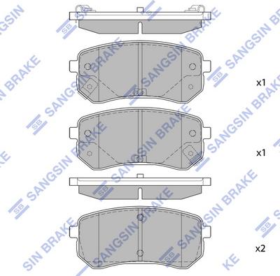 Hi-Q SP1189 - Kit de plaquettes de frein, frein à disque cwaw.fr