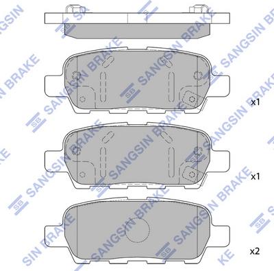 Hi-Q SP1184 - Kit de plaquettes de frein, frein à disque cwaw.fr