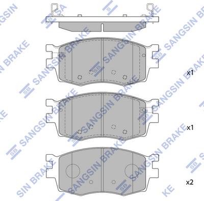 Hi-Q SP1186 - Kit de plaquettes de frein, frein à disque cwaw.fr