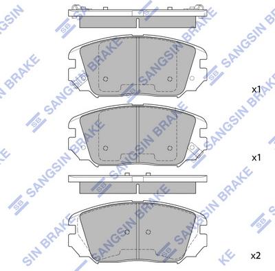 Hi-Q SP1182 - Kit de plaquettes de frein, frein à disque cwaw.fr