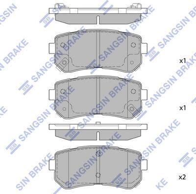 Hi-Q SP1187 - Kit de plaquettes de frein, frein à disque cwaw.fr