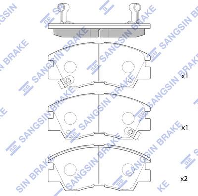 Hi-Q SP1135 - Kit de plaquettes de frein, frein à disque cwaw.fr