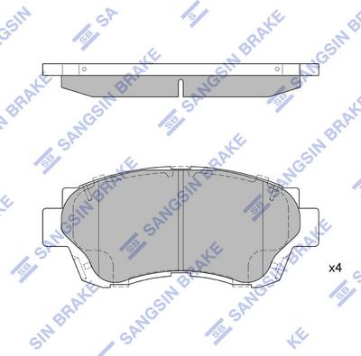 Hi-Q SP1138 - Kit de plaquettes de frein, frein à disque cwaw.fr