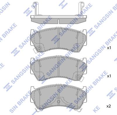 Hi-Q SP1122 - Kit de plaquettes de frein, frein à disque cwaw.fr