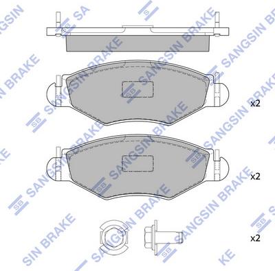 Hi-Q SP1179 - Kit de plaquettes de frein, frein à disque cwaw.fr