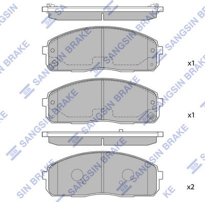 Hi-Q SP1174 - Kit de plaquettes de frein, frein à disque cwaw.fr