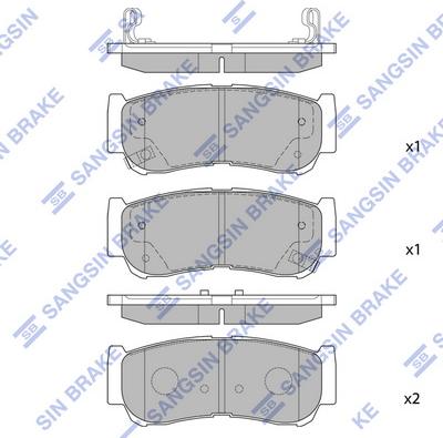 Hi-Q SP1178 - Kit de plaquettes de frein, frein à disque cwaw.fr