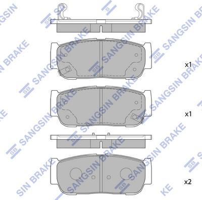 Hi-Q SP1173 - Kit de plaquettes de frein, frein à disque cwaw.fr