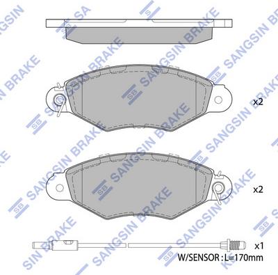 Hi-Q SP1891 - Kit de plaquettes de frein, frein à disque cwaw.fr