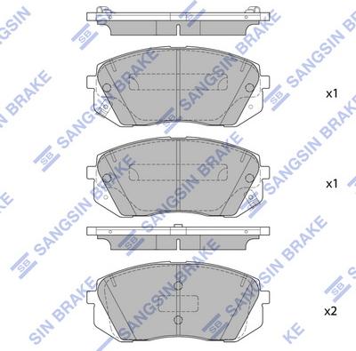 Hi-Q SP1849 - Kit de plaquettes de frein, frein à disque cwaw.fr