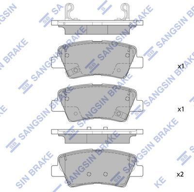 Hi-Q SP1845 - Kit de plaquettes de frein, frein à disque cwaw.fr