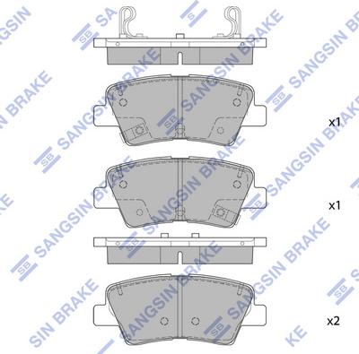 Hi-Q SP1846 - Kit de plaquettes de frein, frein à disque cwaw.fr