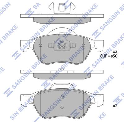 Hi-Q SP1840 - Kit de plaquettes de frein, frein à disque cwaw.fr