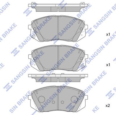 Hi-Q SP1848 - Kit de plaquettes de frein, frein à disque cwaw.fr