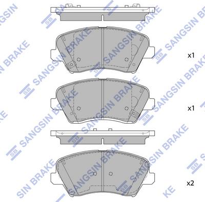 Hi-Q SP1842 - Kit de plaquettes de frein, frein à disque cwaw.fr