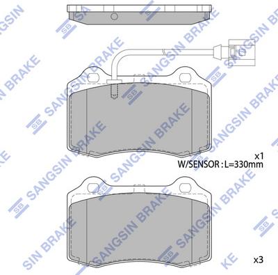 Hi-Q SP1854A - Kit de plaquettes de frein, frein à disque cwaw.fr