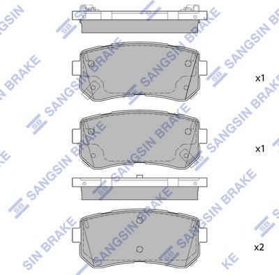 Hi-Q SP1850 - Kit de plaquettes de frein, frein à disque cwaw.fr