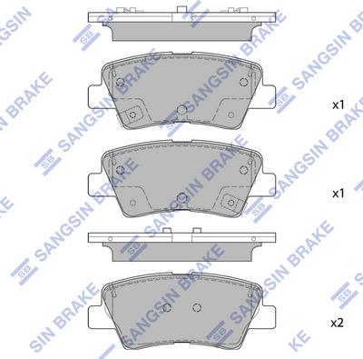 Hi-Q SP1851 - Kit de plaquettes de frein, frein à disque cwaw.fr