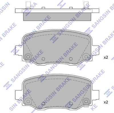 Hi-Q SP1858 - Kit de plaquettes de frein, frein à disque cwaw.fr