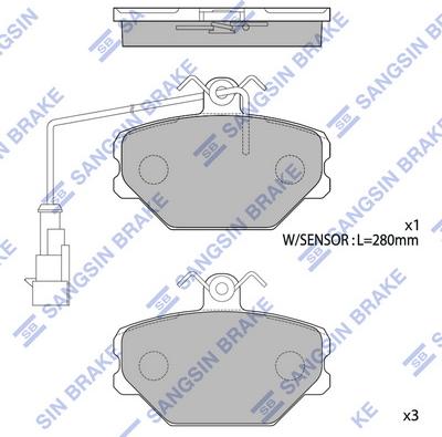 Hi-Q SP1853 - Kit de plaquettes de frein, frein à disque cwaw.fr