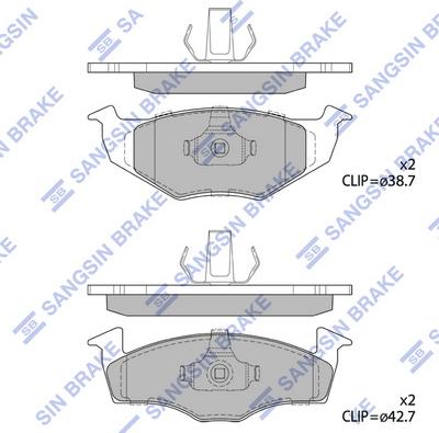 Hi-Q SP1857 - Kit de plaquettes de frein, frein à disque cwaw.fr