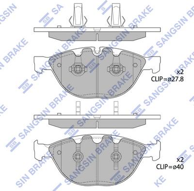 Hi-Q SP1869 - Kit de plaquettes de frein, frein à disque cwaw.fr