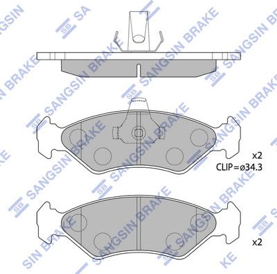 Hi-Q SP1861 - Kit de plaquettes de frein, frein à disque cwaw.fr