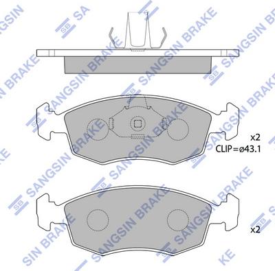 Hi-Q SP1868 - Kit de plaquettes de frein, frein à disque cwaw.fr