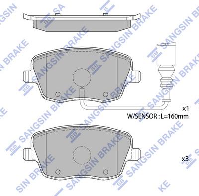 Hi-Q SP1806A - Kit de plaquettes de frein, frein à disque cwaw.fr